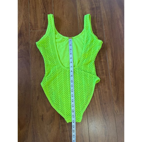 COCO CLUB NEON GREEN One Piece Swimsuit Cut Out Design - Picture 6 of 7